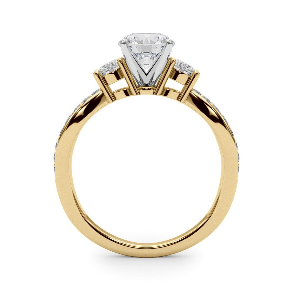 Platinum Lab Grown Diamond Designer Trilogy Engagement Ring - 2.0CT DE/VS