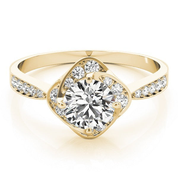 2.00 Ct Lab-Grown Diamond Halo Engagement Ring in 18K White Gold