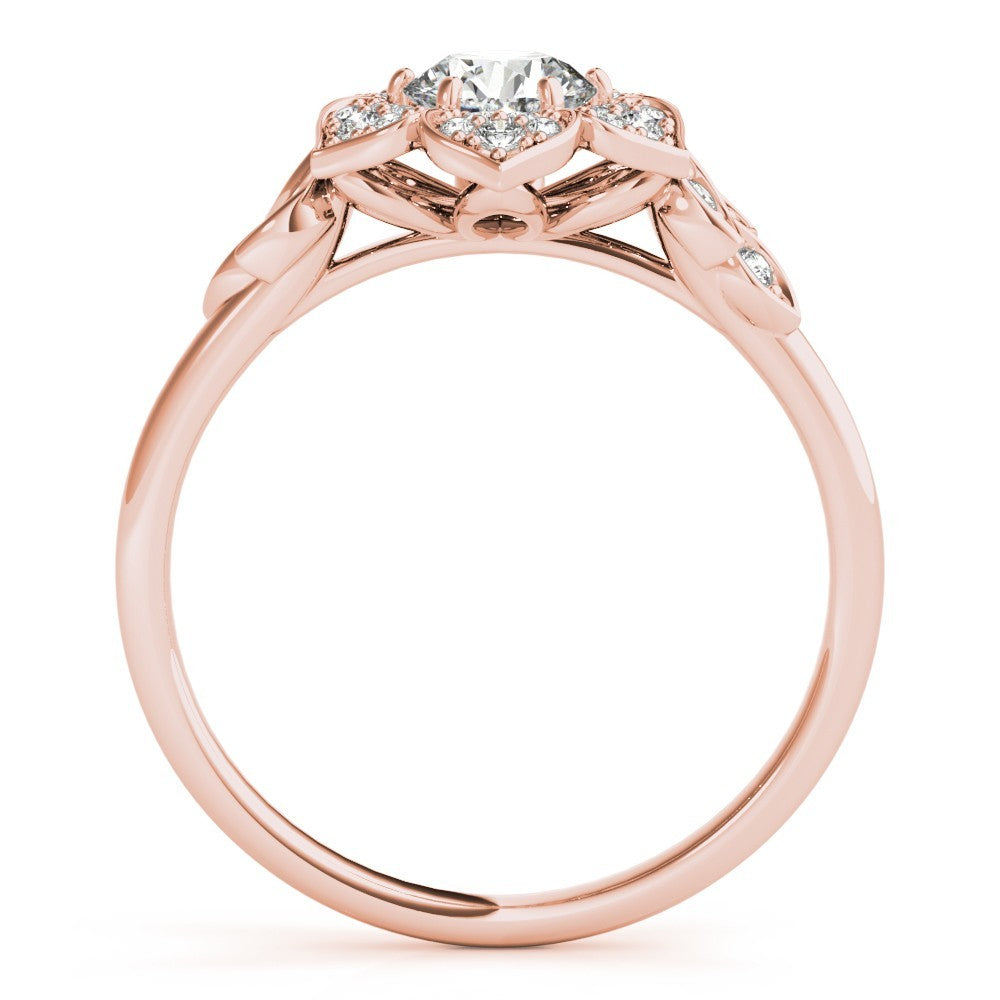 Lab-Grown Diamond Halo Engagement Ring in Platinum UK Hallmarked