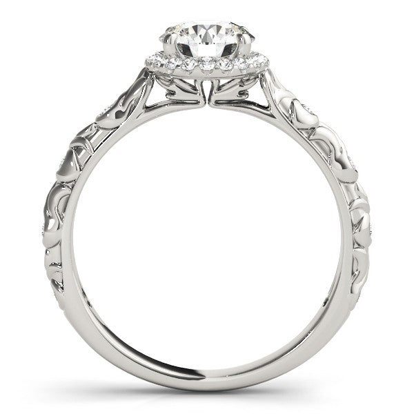 2.00Ct Round Lab Grown Diamond Halo Engagement Ring In Platinum