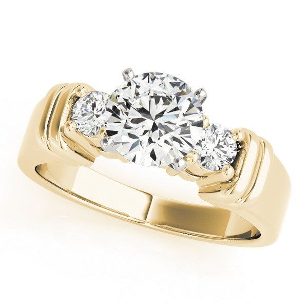 2.00Ct Lab Grown Round Diamond 3 Stone Engagement Ring
