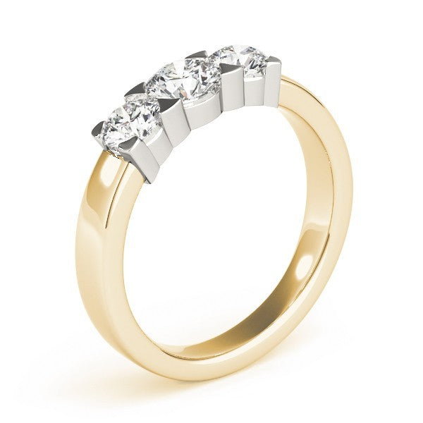 0.50Ct - 2.00Ct DE/VS Platinum Lab Grown Round Diamond Trilogy Engagement Ring