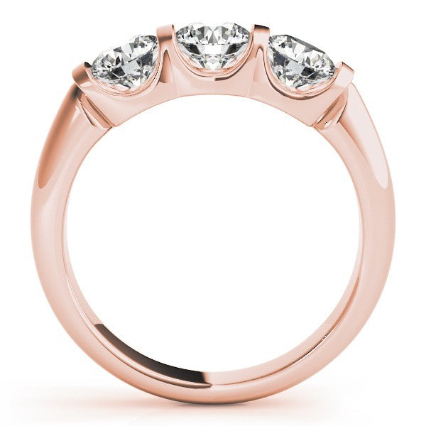 2.00 CT DE/VS Lab Grown Diamond Three Stone Engagement Ring Platinum For Women