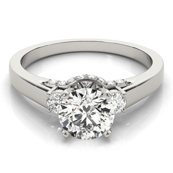 Round Cut Lab Grown Diamond Trilogy Engagement Ring Platinum DE/VS 2.00Ct