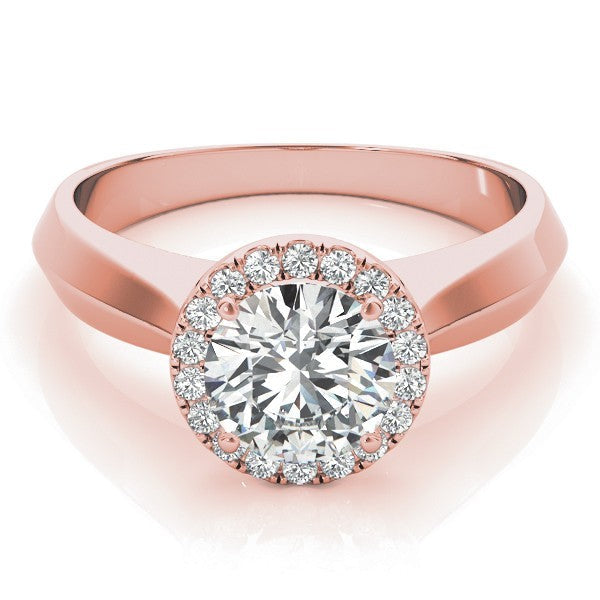 2.00 Ct DE/VS Lab-Grown Diamond Halo Engagement Ring in 18K Yellow Gold ÐUK Made