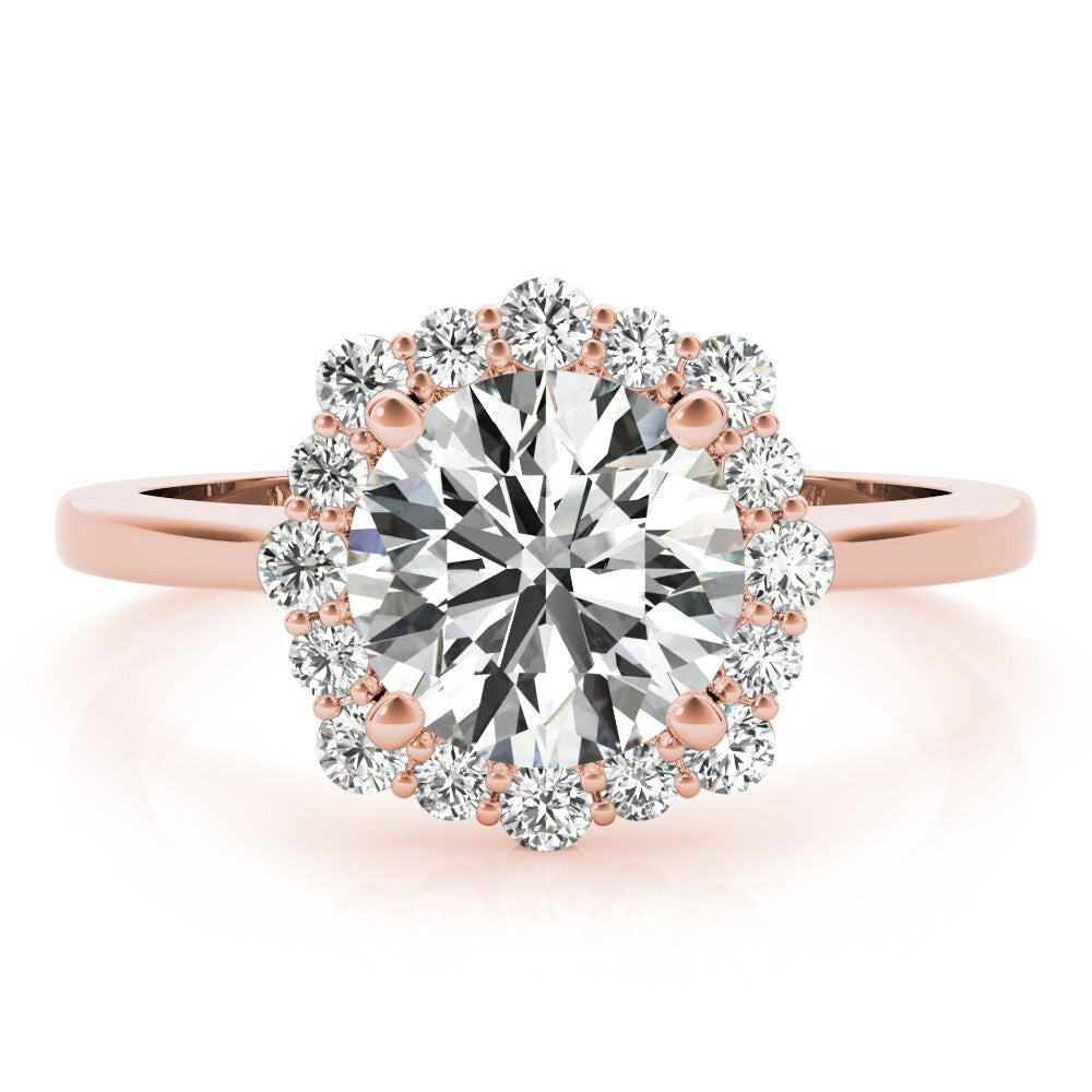 Lab-Grown Diamond Halo Engagement Ring in Platinum UK Hallmarked
