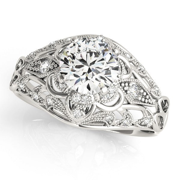 2.00Ct DE/VS Lab Grown Round Diamond Halo Engagement Ring 18K Yellow Gold