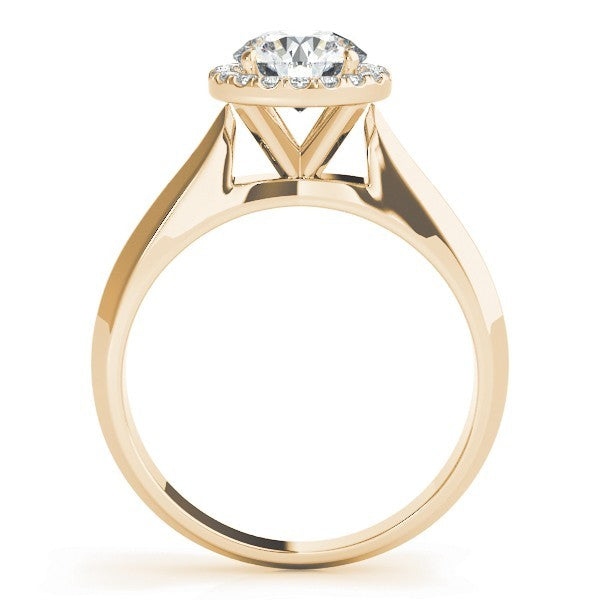 2.00 Ct DE/VS Lab-Grown Diamond Halo Engagement Ring in 18K Yellow Gold ÐUK Made
