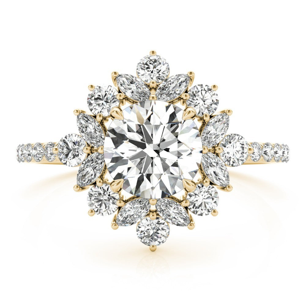 Lab-Grown Diamond Halo Engagement Ring in Platinum DE/VS 2.00 CT