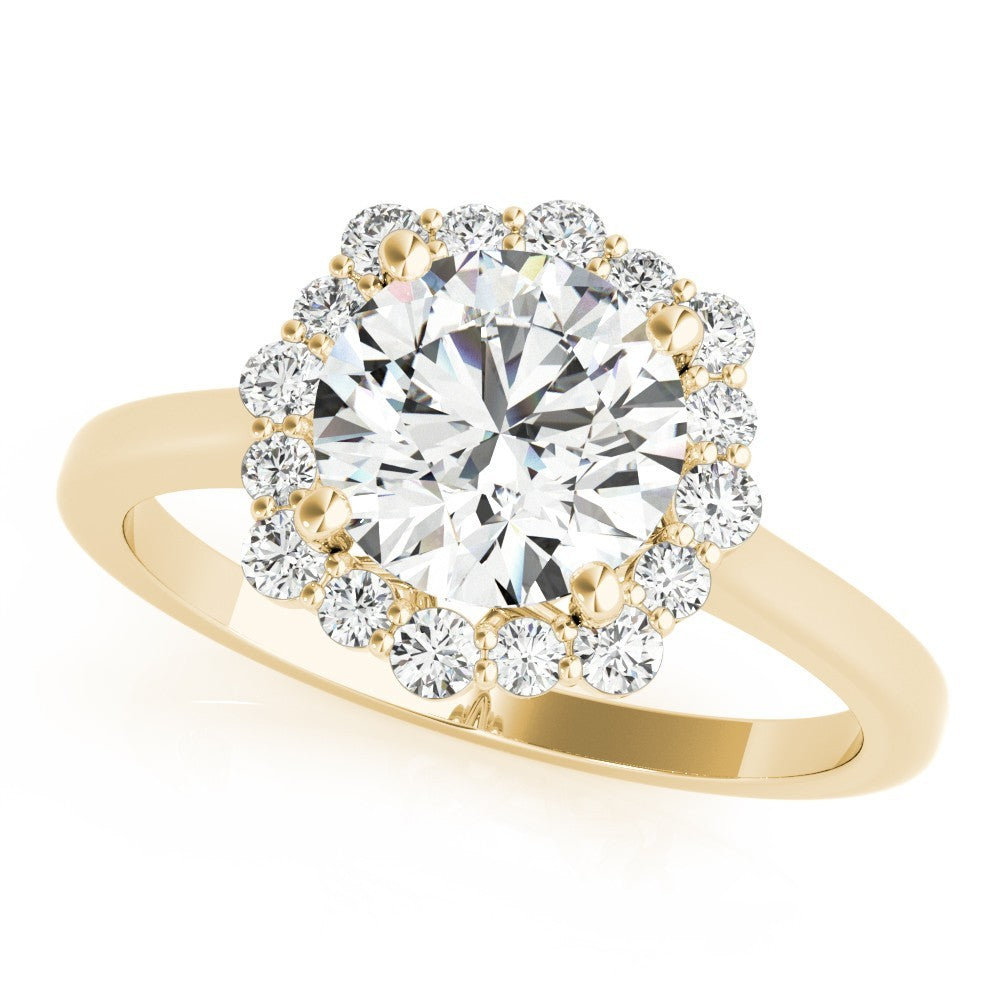 Lab-Grown Diamond Halo Engagement Ring in Platinum UK Hallmarked
