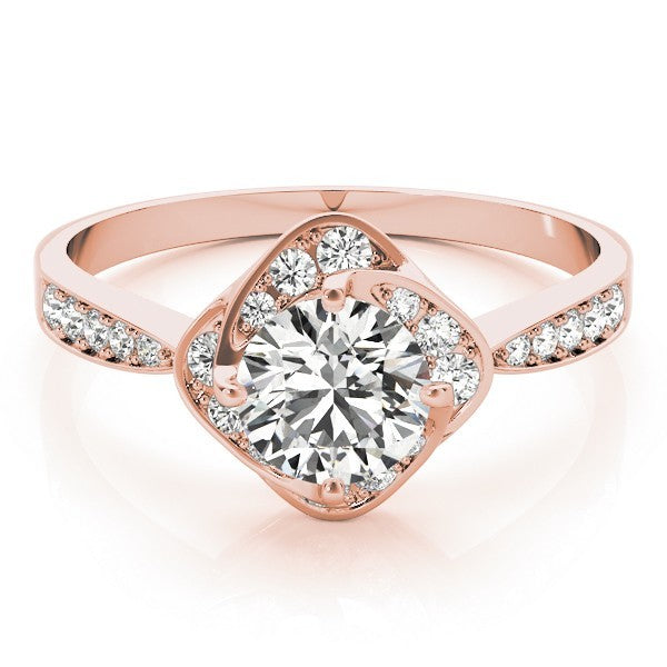 2.00 Ct Lab-Grown Diamond Halo Engagement Ring in 18K White Gold