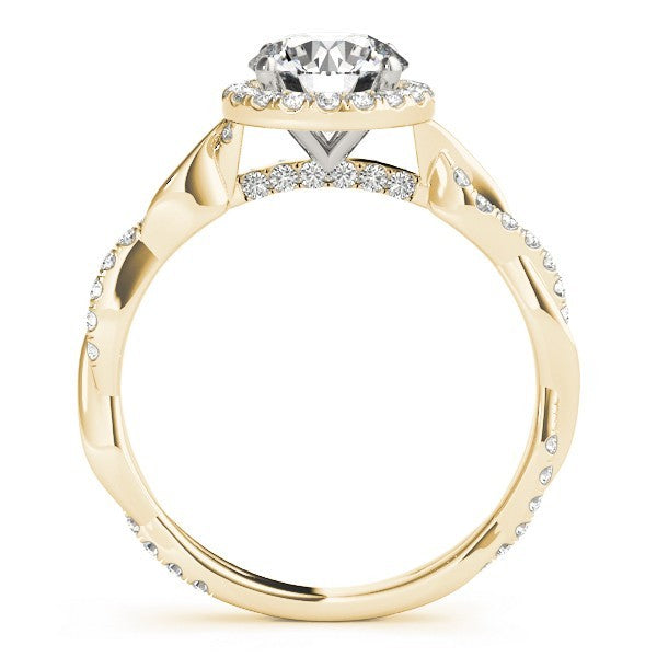 Lab-Grown Diamond 2.00 CT DE/VS Halo Engagement Ring in Platinum.