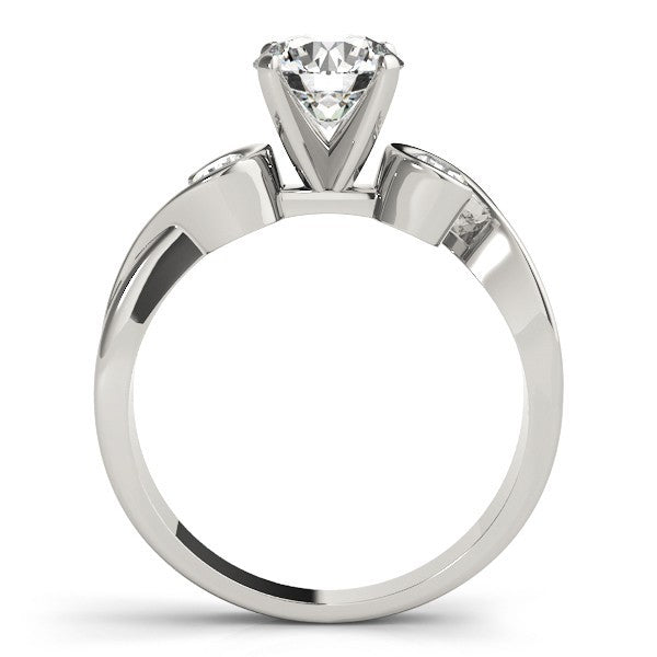 Platinum Round Diamond Designer Trilogy Engagement Ring - DE/VS 2Ct Lab Grown