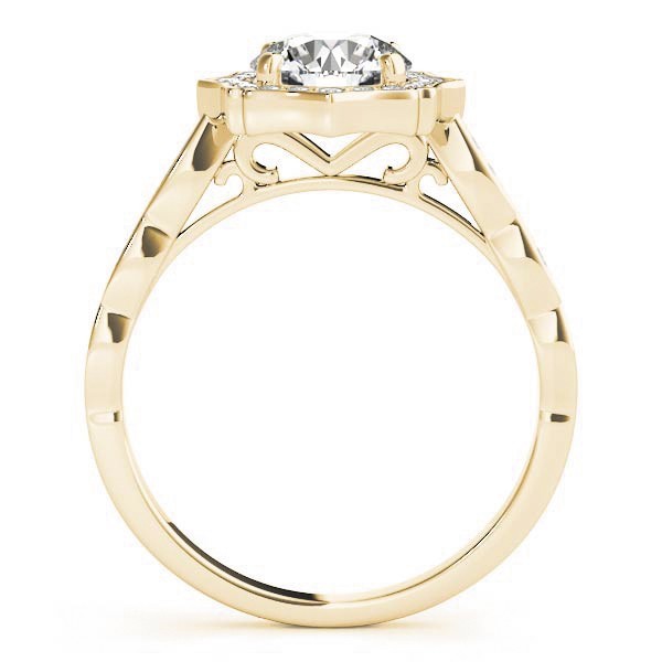 Lab Grown Round Diamond Halo Engagement Ring 18K White Gold
