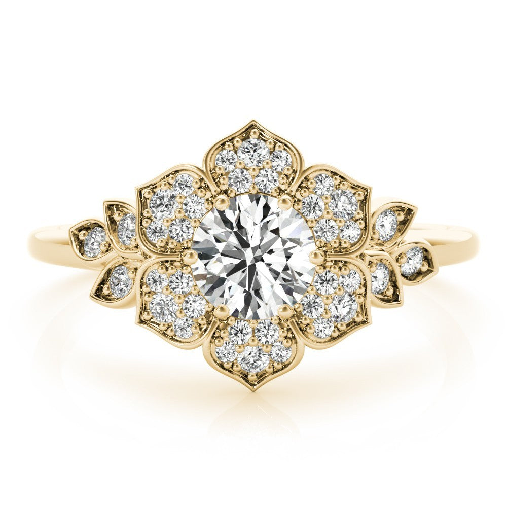 Lab-Grown Diamond Halo Engagement Ring in Platinum UK Hallmarked