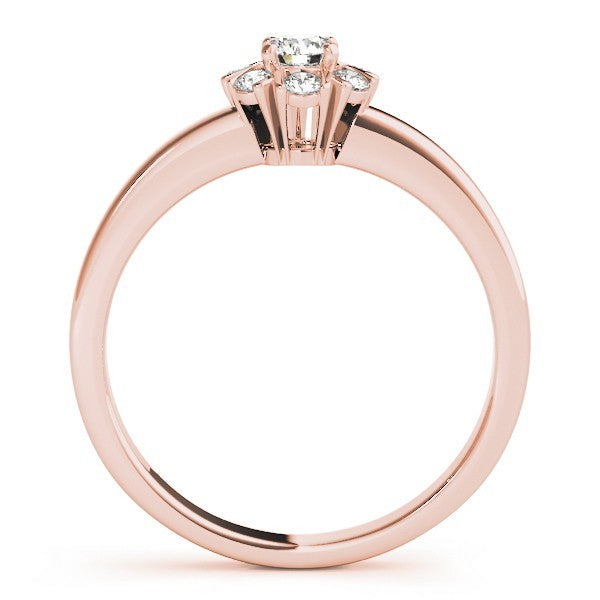 Lab-Grown Diamond Halo Engagement Ring in 18K Yellow Gold ÐUK Made