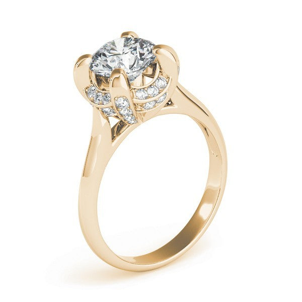 Lab-Grown Diamond Halo Engagement Ring in 18K White Gold Ð UK Made