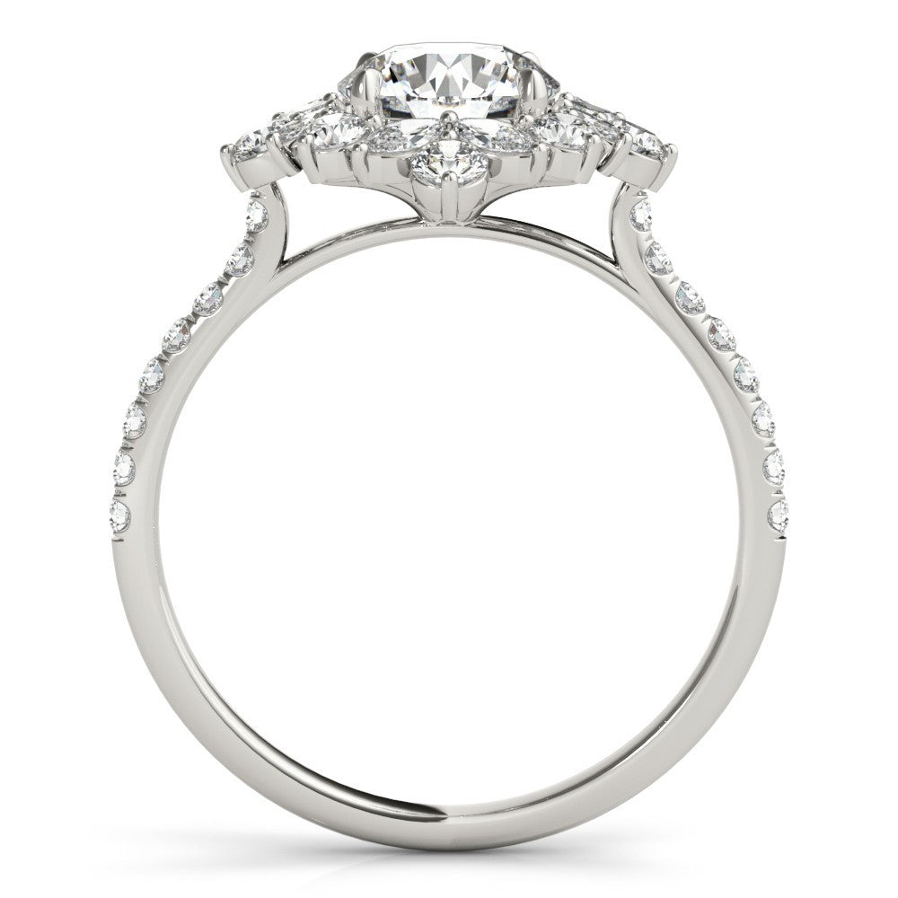 Lab-Grown Diamond Halo Engagement Ring in Platinum DE/VS 2.00 CT