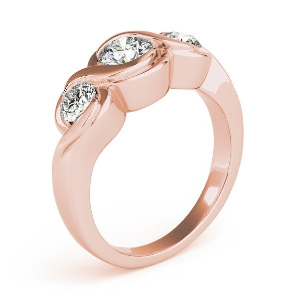 DE/VS 2.00Ct Lab Grown Round Diamond 3 Stone Engagement Ring Platinum