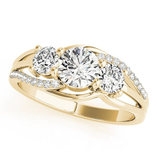 2.00ct Lab Grown Round Diamond 3 Stone Engagement Ring Platinum