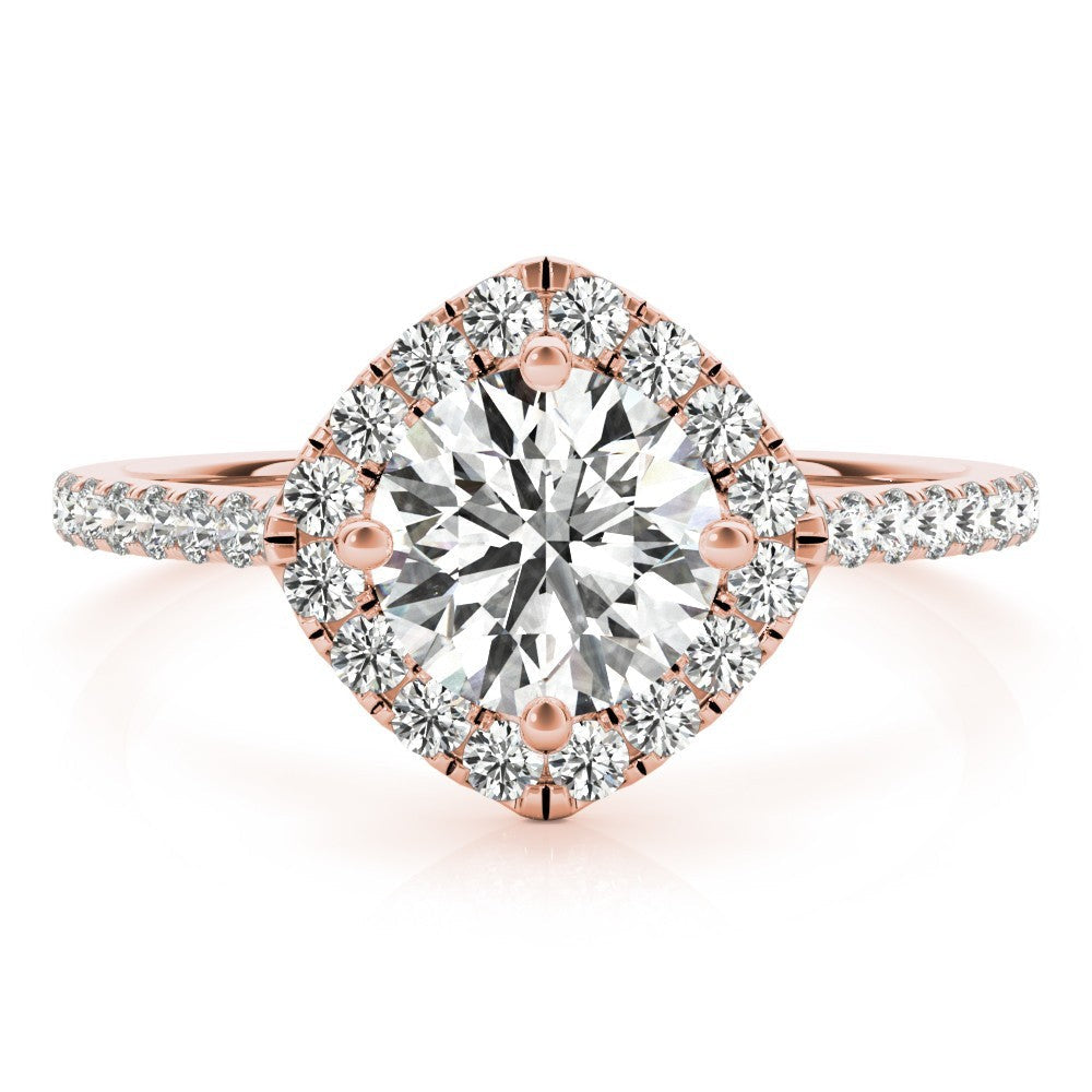 2.00 Ct DE/VS Lab-Grown Diamond Halo Engagement Ring in Platinum