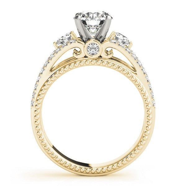 Lab Grown Round Diamond 3 Stone Engagement Ring In 950 Platinum DE/VS 2CT