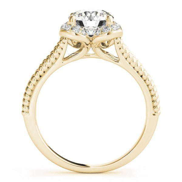 2.00 Ct Round Lab Grown Diamond Halo Engagement Ring In Platinum