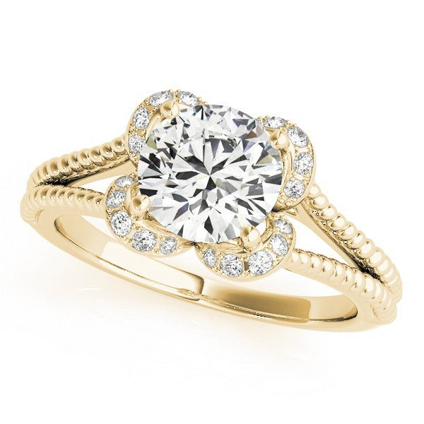 2.00 Ct Round Lab Grown Diamond Halo Engagement Ring In Platinum