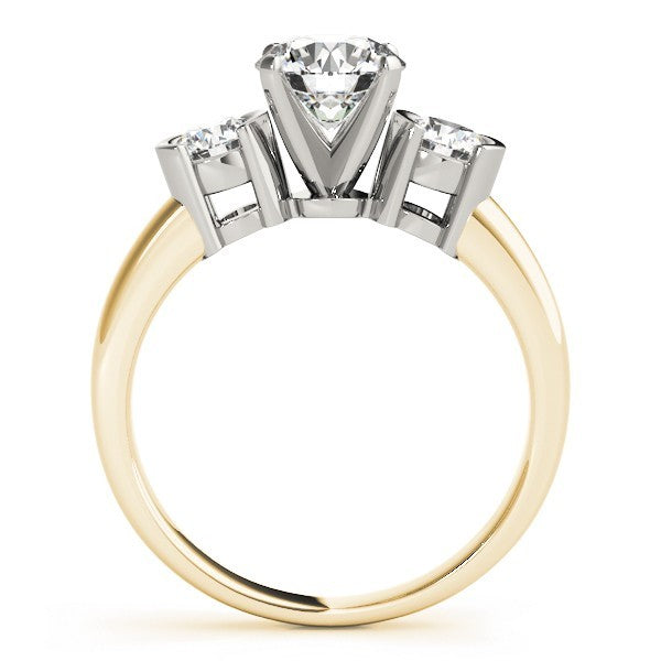 Platinum 3 Stone Engagement Ring DE/VS 2.00Ct Lab Grown Round Diamond Prong Set