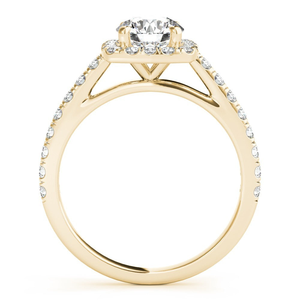 2.00 Ct DE/VS Lab-Grown Diamond Halo Engagement Ring in Platinum