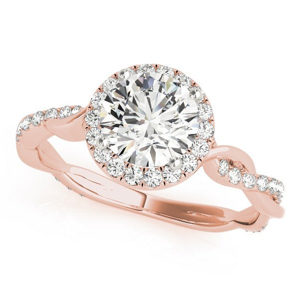 Lab-Grown Diamond 2.00 CT DE/VS Halo Engagement Ring in Platinum.