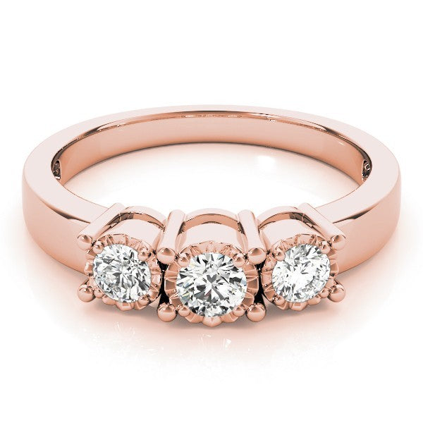 Round Lab Grown Diamond 3 Stone Engagement Ring Platinum DE/VS 2.00Ct