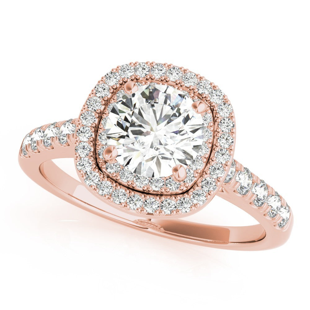 2.00 Ct DE/VS Lab-Grown Diamond Halo Engagement Ring in Platinum Ð UK Hallmarked