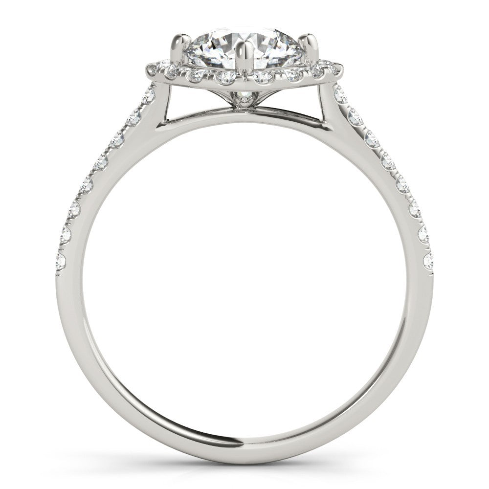 2.00 Ct DE/VS Lab-Grown Diamond Halo Engagement Ring in Platinum