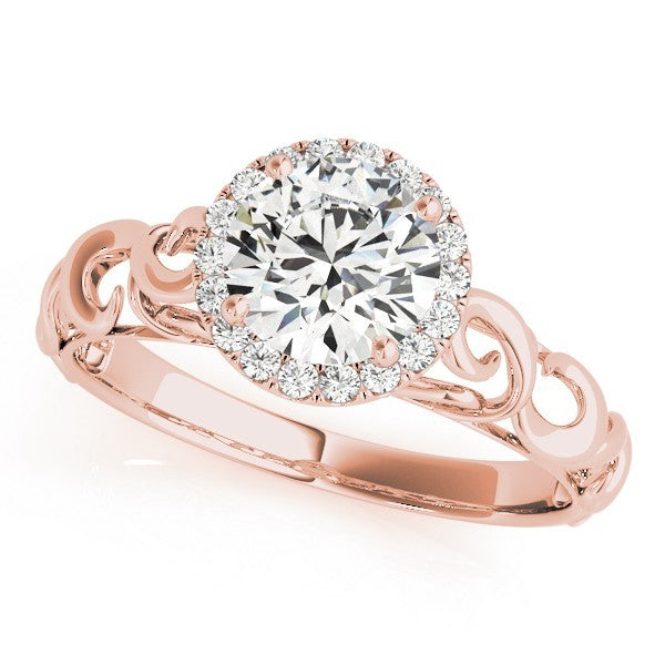 2.00 Ct DE/VS Lab-Grown Diamond Halo Engagement Ring in 18K Yellow Gold ÐUK Made