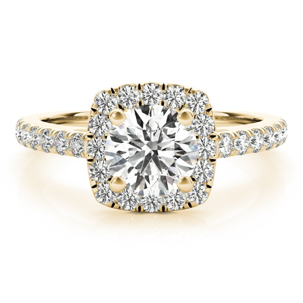 2.00 Ct DE/VS Lab-Grown Diamond Halo Engagement Ring in Platinum