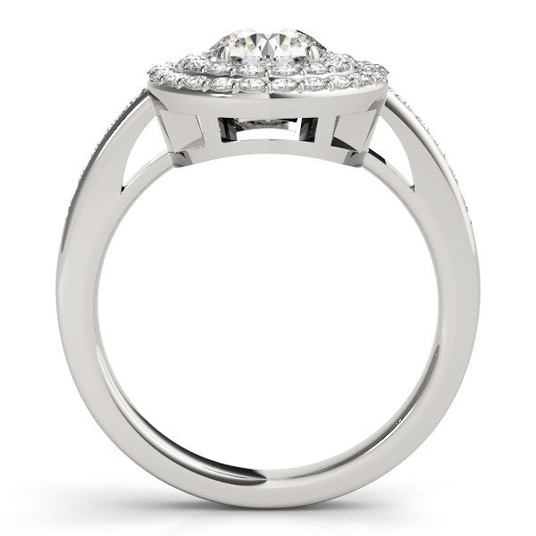 2.00 Ct DE/VS Lab Grown Round Diamond Halo Engagement Ring 18K Yellow Gold
