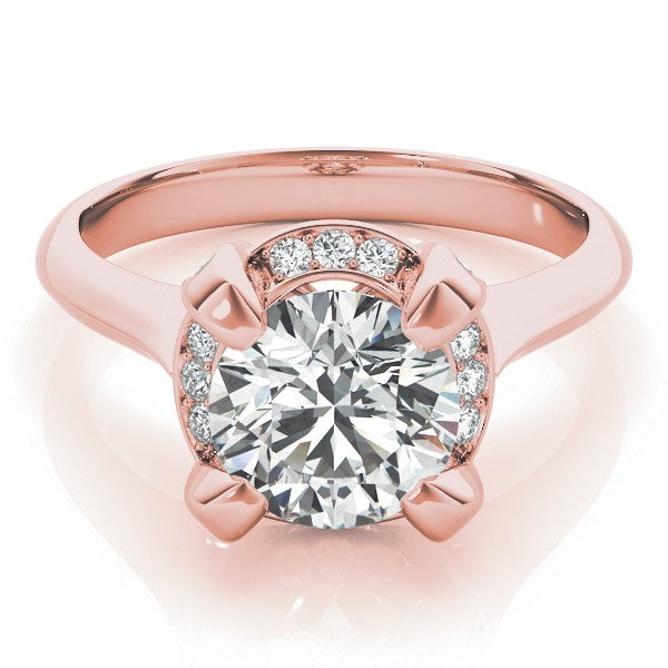 Lab-Grown Diamond Halo Engagement Ring in 18K White Gold Ð UK Made