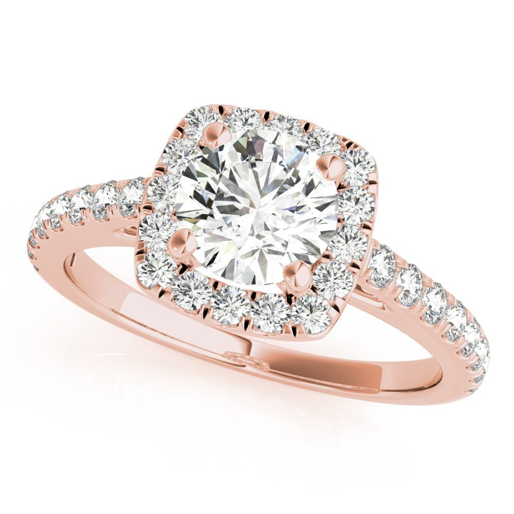 2.00 Ct DE/VS Lab-Grown Diamond Halo Engagement Ring in Platinum