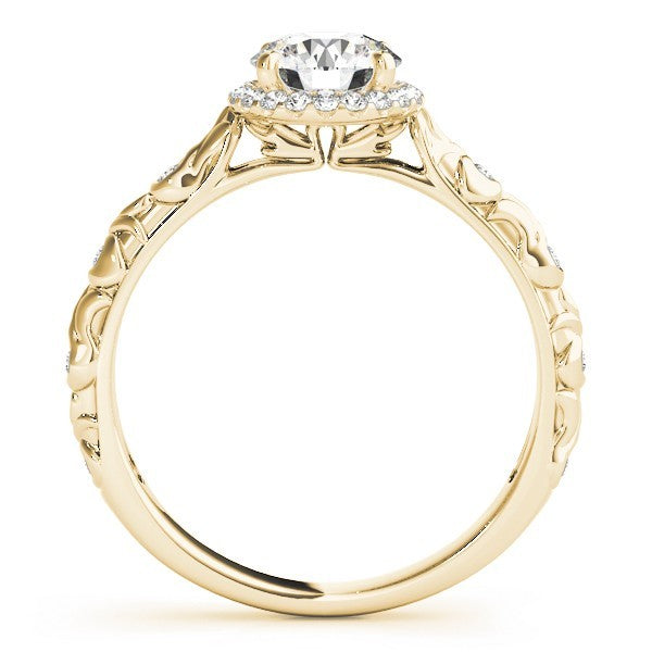 2.00Ct Round Lab Grown Diamond Halo Engagement Ring In Platinum
