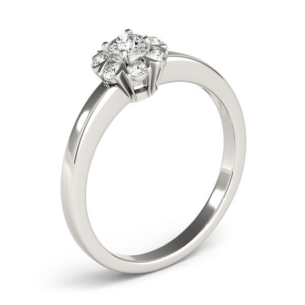Lab-Grown Diamond Halo Engagement Ring in 18K Yellow Gold ÐUK Made
