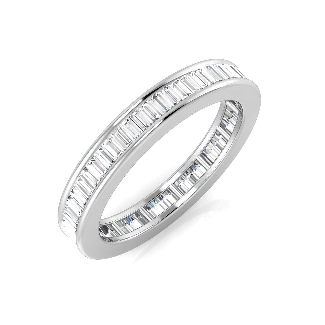 0.85 to 3.00ct Lab-Grown Baguette Cut D/VVS Diamond Full Eternity Ring.