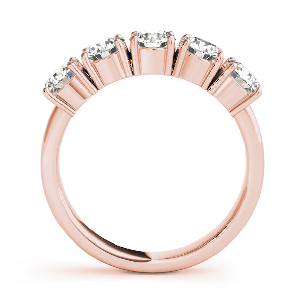 1.75ct Lab-Grown Round Diamond 5-Stone Vertical Bar Setting Diamond Ring, DE Color VVS Clarity