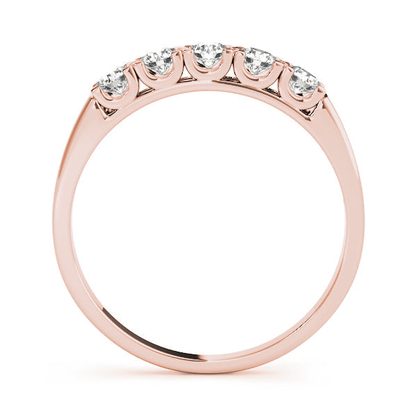 0.10Ct - 1.00Ct Lab-Grown Round Diamond U-Shared Prong Setting 5-Stone Diamond Ring, DE Color VVS Clarity