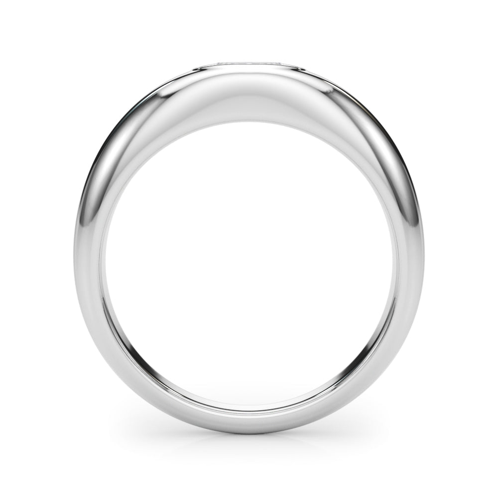 IGI Lab-Grown Oval Diamond Horizontal Bezel Solitaire Engagement Ring