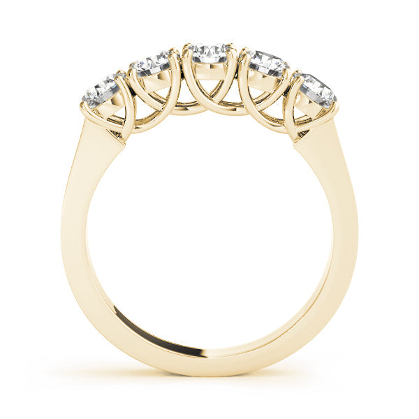 0.25Ct - 3.00Ct Lab-Grown Round Diamond Scalloped Basket Setting 5-Stone Diamond Ring, DE Color VVS Clarity