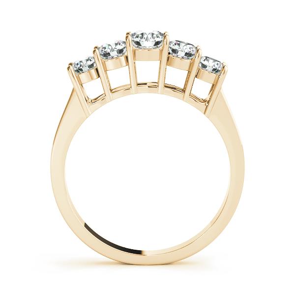 0.25Ct - 1.00Ct Lab-Grown Round Diamond Rectangular Basket Style Shared Prong Setting 5-Stone Diamond Ring, DE Color VVS Clarity