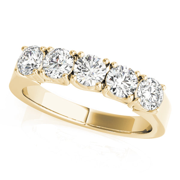 0.25Ct - 3.00Ct Lab-Grown Round Diamond Scalloped Basket Setting 5-Stone Diamond Ring, DE Color VVS Clarity