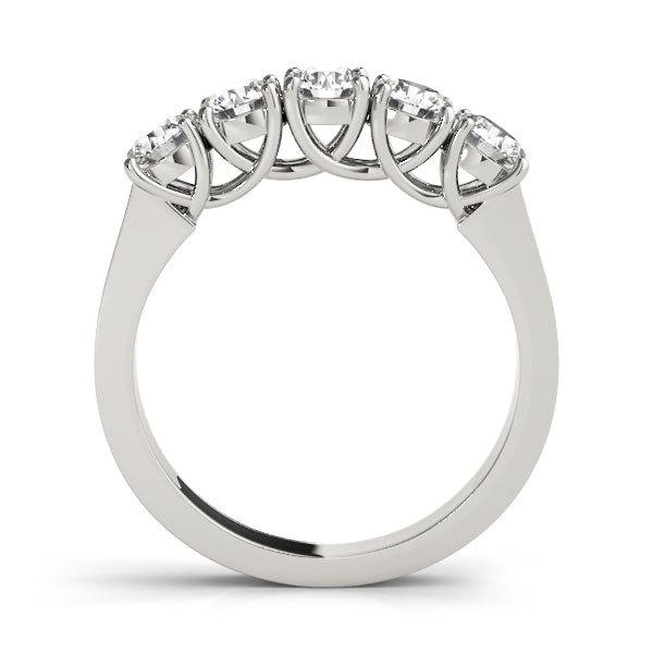 0.25Ct - 3.00Ct Lab-Grown Round Diamond Scalloped Basket Setting 5-Stone Diamond Ring, DE Color VVS Clarity