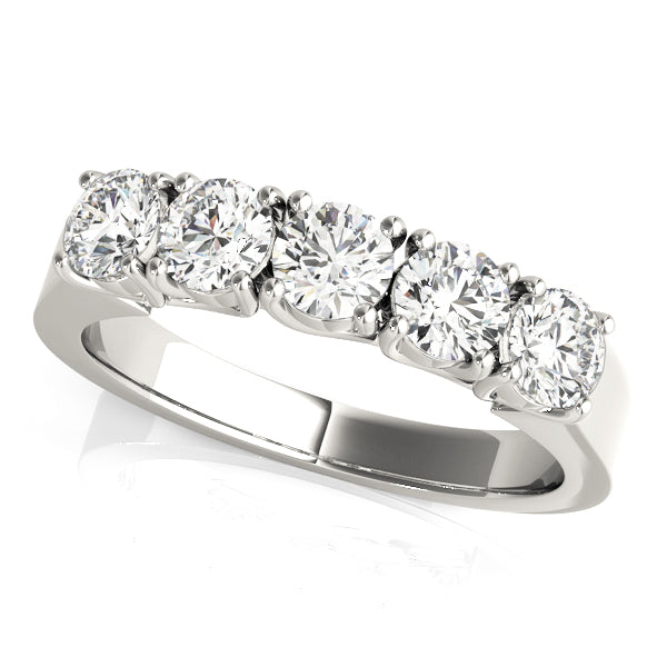 0.25Ct - 3.00Ct Lab-Grown Round Diamond Scalloped Basket Setting 5-Stone Diamond Ring, DE Color VVS Clarity